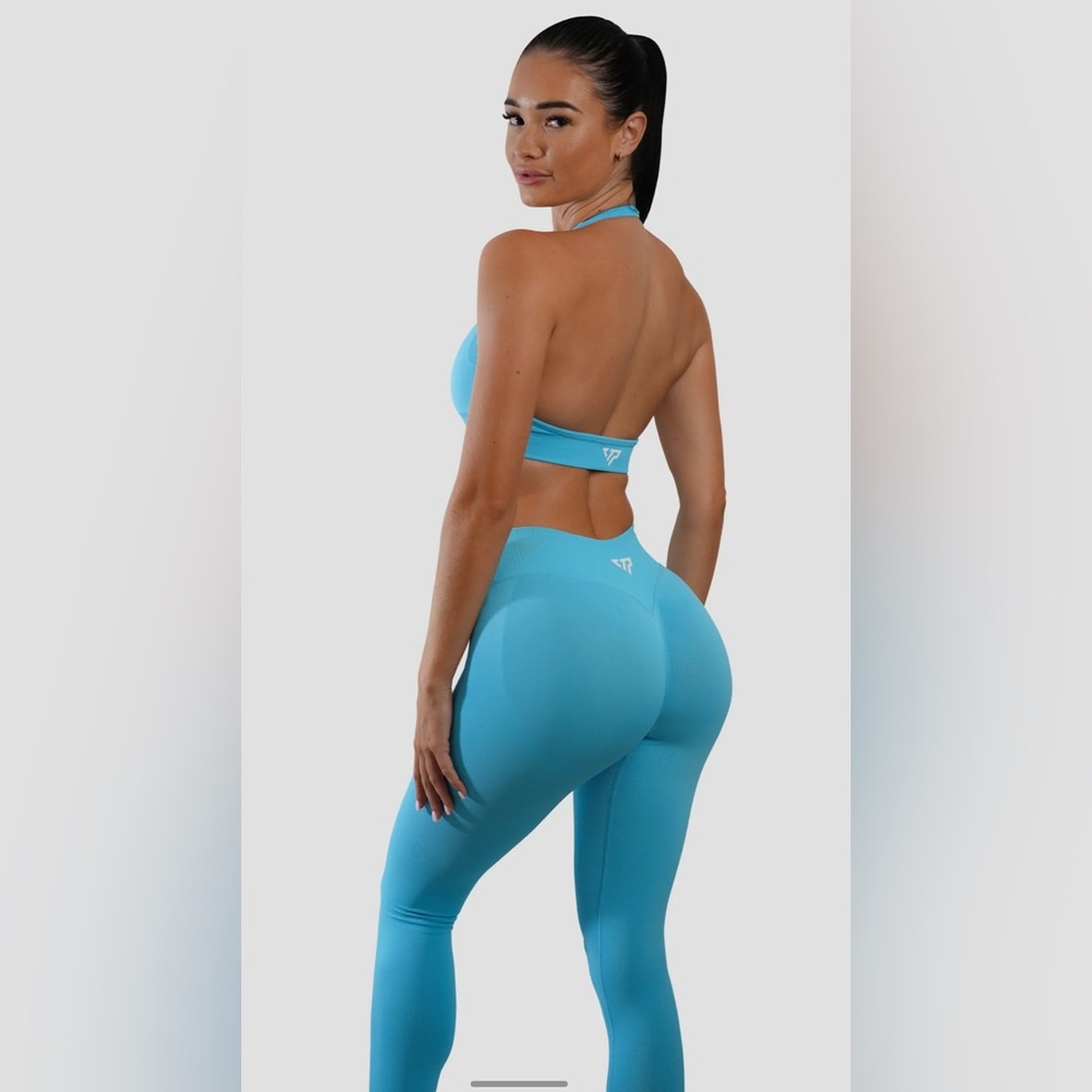 NWT - Scrunch Leggings Medium Blue High Waist Gym Workout